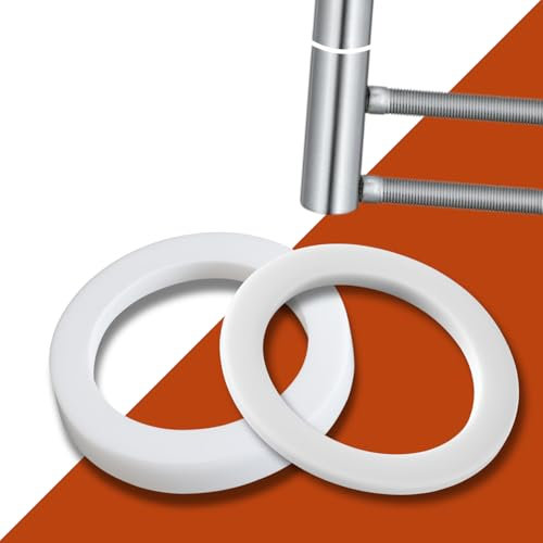 KTC-HOME PREMIUM Fitschenringe - alle Zimmertüren - 1&2 mm 50 Stück Vorteilspack - extra starke Kunststoff Unterlegscheiben (10,2 x 15 x 1&2mm) Türheber für Türscharniere gegen Türschleifen