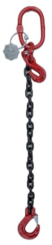 Grade 8 1-Leg Chain Sling 10MM With Sling Hook Lifting WLL 3.15T + Shorteners (3 Metre EWL)