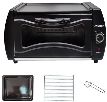 Mini Oven 15L Chapati Roti Maker, 2100W Electric Grill Pizza Oven for Roasting, Baking, Grilling, Tabletop Multi Fuction Cooker with Adjustable Temperature