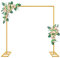 Fiita 8.2FTx8.2FT Gold Wedding Arch Backdrop Stand Square Metal Rectangular Arch Frame for Ceremony Party Birthday Bridal Baby Shower Anniversary Arbor Balloon Decoration