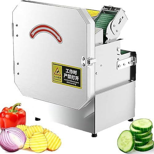 Affettatrice per scalogno commerciale, tagliaverdure elettrico, efficiente, per cucine professionali e servizi di ristorazione