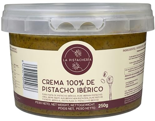 Crema Di Pistacchio 100% Pura Naturale Pasta Di Pistacchio Vegan Senza Zucchero Ideale Per Dolci E Ricette Sane Cremosa Fonte Di Proteine Ed Energia Esperienza Gourmet Autentica (250 gr)