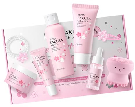 Kit de Cuidado Facial para Mujeres - Crema Facial Hidratante - Kit De Belleza Natural Para Rutina Diaria Viajes Maquillaje Ocupadas Profesionales Regalo Navidad San Valentín Día De La Madre