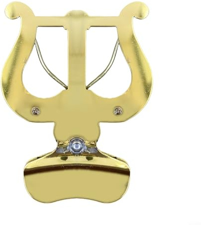 Feeshoppher Trombón Trompeta Bell Clip Soporte de música Lira Marching Clip de partituras Portátil Mu-sic Sheet Clamp Instrumento de viento Trompeta Corneta Flugelhorn Abrazadera Campanas Lyra Mu-sic
