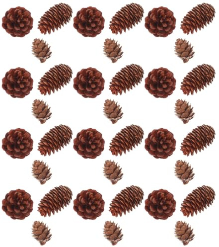 STOBAZA 120 Pezzi Mini Pigne di Pino Naturali Riutilizzabili e Facili da Abbinare per Decorazioni Natalizie Rustiche per Addobbi Festivi e Creazioni Artigianali
