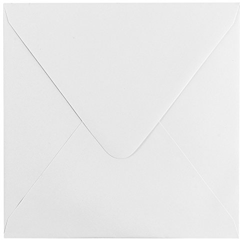 Ideen mit Herz Quadratische Umschläge, 17x17cm, weiß, gummiert, 100 Stück Briefumschläge | hohe Qualität: 120 g/m² | Kuvert, Briefkuvert, Briefhülle für Grußkarten, Einladung, Geburtstagskarten
