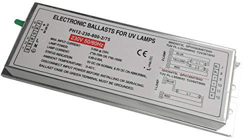 PH2–800–2/75 germicide lampe UV électronique ballasts pour 1 Lampe 95 W-150 W ou 2 lampes 2 x 35 W-75 W