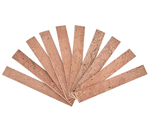 Corcho para clarinete, accesorios para reparación de instrumentos para clarinete Kits de reemplazo con 10 piezas Hoja de corcho para juntas de cuello de clarinete
