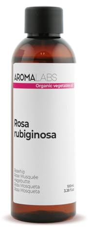 Rose Musquée BIO (Rosa rubiginosa) - 100 mL - Huile Végétale Vierge et Certifiée Cosmos - Aroma Labs - Made in France