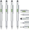 Stylo Multitool Pen 4 Pièces avec Recharges Supplémentaires, Stylo Métal Multifonction 6 en 1 avec Règle et Jauge de Niveau, Gadget Cool pour Homme, Cadeau pour Mari Papa Père (Argent)
