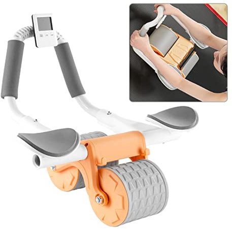 Uota Elbow Support Automatic Rebound Abdominal Wheel，Ab Roller for Abdominal Exercise Machine，Abs Workout Equipment，Dolly Core Strengthening Trainer Fitness Belly Training