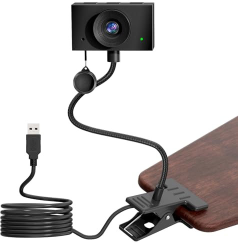 Webcam 1080P mit Mikrofon und Sichtschutzklappe – USB Webcam für PC, Laptop & Zoom, Augenkontakt-Kamera mit automatischer Lichtkorrektur, Plug & Play für Home-Office, Streaming & Videokonferenzen