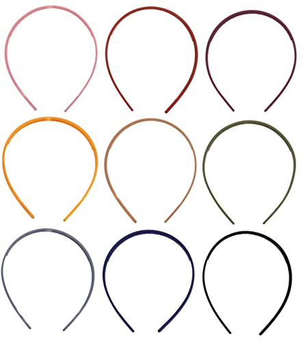 Didiseaon 9pezzi Fascia Capelli Cercchietto Tinta Unita per Donne Ragazze Accessori per Capelli Cercchietti Color Caramella Cercchietti da Donna