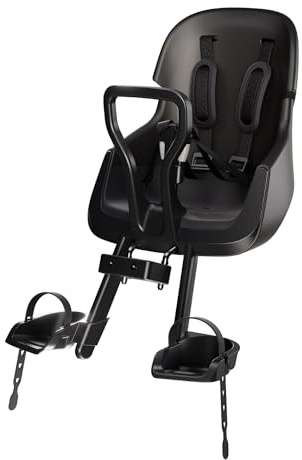 Asiento Delantero para Bicicleta Bobike Exclusive Evolve Mini – Asiento Infantil Delantero, Montaje en Tubo de dirección, diseño Envolvente, reposapiés Ajustables, 9–36 Meses, hasta 15 kg