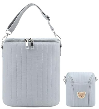 Renchey Sac Isotherme pour Biberon | Porte-Biberon Isotherme Léger Et Mignon - Sac Porte-Biberon Bébé Organisateur De Voyage | pour Lait Maternel Stockage Alimentaire Transport Crèche Poussette