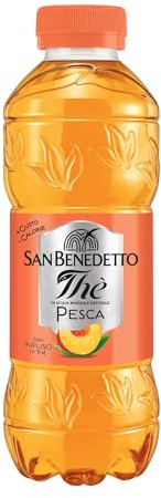 San Benedetto, Thè Freddo alla Pesca, 500 ml Bevanda Dissetante Analcolica, Gusto Fruttato, Tappo Click, Senza Conservanti e Coloranti (Confezione da 6)