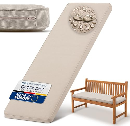 Beautissu Bankauflage Outdoor Bankkissen wasserdicht UV-beständig waschbar