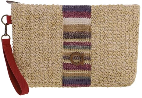 AMICHI - Bolso de mano de rafia para mujer - Bolso mano playa mujer - Bolsa playa para mujer, Yap