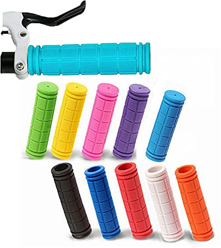 Botanique Handlebar Grips, Non-Slip Soft Rubber Cycling Grips, Waterproof for MTB BMX Cycle Road Mountain Bike Cycling Bicycle Multi Coloured (1 Pair) (Red)