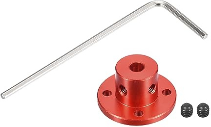 sourcing map 2 Pcs 5mm Bride Accouplement Raccord Rouge Axe Raccords pour DIY RC Modèle Moteurs, 4pcs Fixer Vis 2pcs Clé Hexagonale