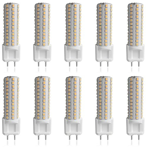 RYTM (Pack of 10) G12 LED Bulb 10 Watt 1000 Lumens Dimmable G12 Light Source G12 Bi-Pin Base LED Corn Light Bulb (100 Watt Halogen Equivalent) 10% - 100% Brightness Adjustment (Warm White 3000k)