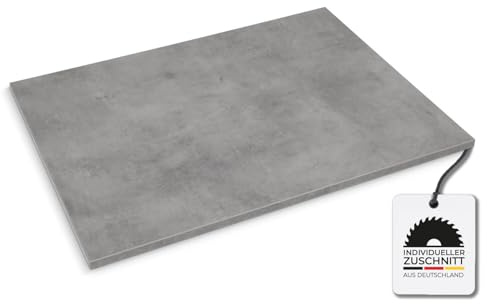 Hausfux Tischplatte nach Maß - 1,9 cm Starke Spanplatte, melaminbeschichtet, mit ABS-Kante - individueller Zuschnitt - Made in Germany (Loftec, 70 x 60 cm)