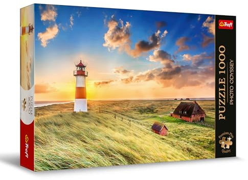 Trefl Premium Plus Quality - Puzzle Photo Odyssey: Leuchtturm in List, Deutschland - 1000 Elemente, Einzigartige Fotoserie, Ideale Anpassung der Teile, für Erwachsene und Kinder ab 12 Jahren