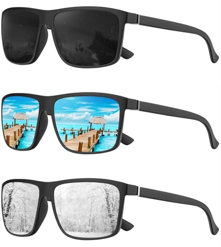 Perfectmiaoxuan Gafas de sol polarizadas para hombre/mujer; montura clásica/clásica; lentes piloto UV400 HD; gafas de sol de golf/conducción/pesca/viaje/deportes al aire libre moda gafas de sol,