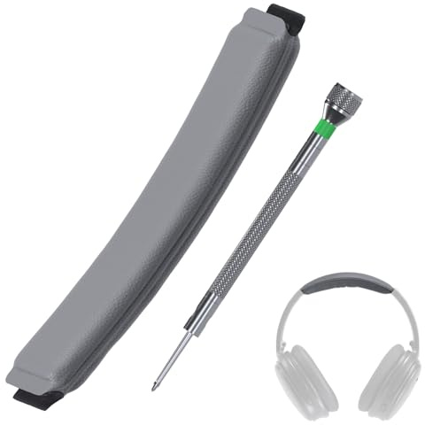 Pannband Ersättning för Bose QuietComfort 35, 35 II, 45 (QC35, QC35 II, QC45) Over-Ear Hörlurar från MMOBIEL – Protein PU Huvudband Topp Dyna Kudde - Ersättningsband - Reparationsdel – Grå