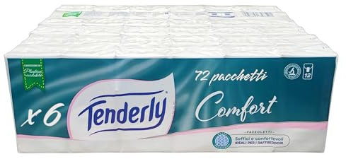 Fazzoletti Tenderly Comfort 4 veli 12 pacchetti - 6 confezioni (72 pacchetti)