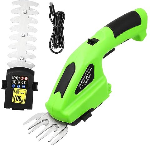 BESPORTBLE Tagliasiepi Elettrico Cordless Leggero Con Lame in Lega Temprata Per Potatura Precisa e Resistente Cesoia Da Giardino Ergonomica Per Siepi e Rami Batteria Ricaricabile Per Cura