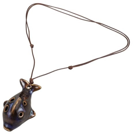 GREENADSCAPE Decorative Dolphin Form Ocarina Robustes Keramikinstrument Für Musikliebhaber Tragbar Und Leicht Für Anfänger Souvenir