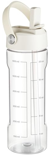 GOPPUS 20oz Clear Water Bottle with Flip Straw, Lightweight, Leakproof, Easy Carry and BPA-Free, Tritan Water Bottlefor Sport, Travel, Outside (Clear)