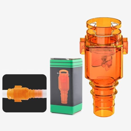 Opatiny Válvula de estrangulamiento de aire acondicionado para sistemas HVAC, válvula de retención de agua de remanso ABS con control de flujo, naranja, paquete de 1