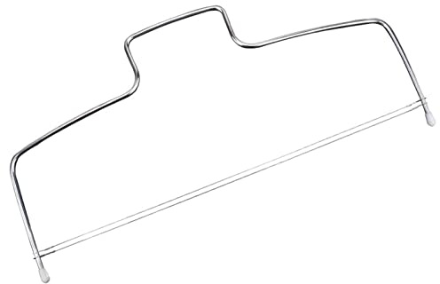 Aumotop Tagliatorte Regolabile, Affettatrice a Strati in Acciaio Inossidabile con Filo Staccabile, Livellatore per Torta Facile da Usare per gli Appassionati di Pasticceria di Successo (Due fili)