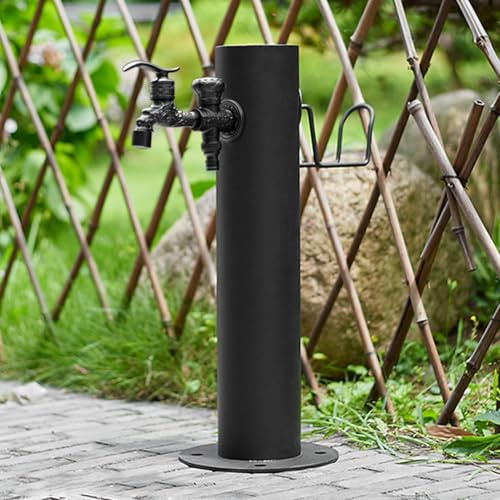 304 Stainless Steel Vertical Garden Water Column, Outdoor Planter with Side & Bottom Inlet, Durable Irrigation System for Backyard (19.7x4.1in)