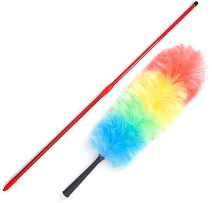 Anjing Spazzola Lunga per spolverare, antistatica, con Manico allungabile, 1,2 m, igienica