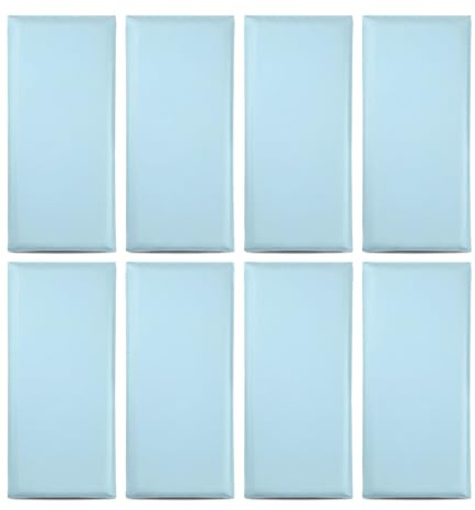 Warmhm 8PCS Padded Wall Panels Self Adhesive 20×50cm – Soft Upholstered Cushion for Nursery, Bedroom, Bed Headboard & Kids Playroom – Waterproof Anti-Collision Protection