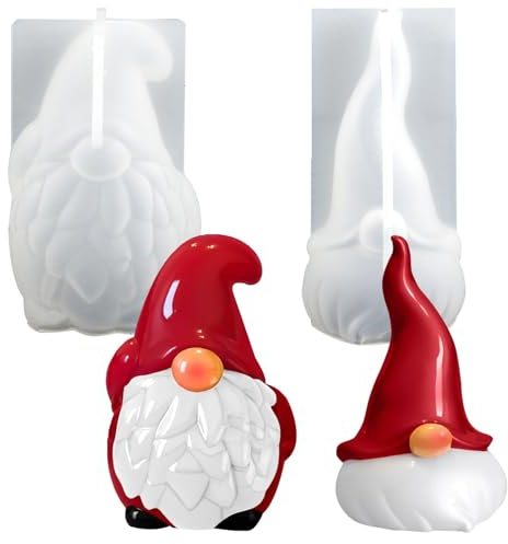 2PCS Kerzen Gießform,Kerzenform Silikon,DIY Silikonform,Gießformen Kerzen,für Kerzenherstellung,Handgefertigte Seife,Duftkerzen,Handwerk Ornamente, Harzgussform (Weihnachtliche)