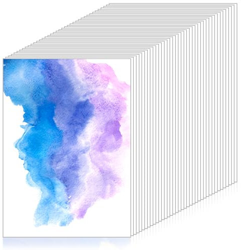 120 Blatt Aquarellpapier,300g/m² Aquarellblock Watercolor Paper Weiß Baumwoll Aquarellpapier, Zeichenpapier,Malerei Kunstwerke Malutensilien für Kinder und Schüler(12,7 x 17,8 cm）