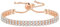 Flongo Damen Armband Glitzer Strassstein: rosegold Tennis Armkette geschichtet feine Edelstahl rhinestones verstellbar Tennisarmband Cubic Zirkonia Strass Armreif Geschenke für Frauen Mädchen 2.5mm