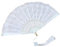 White Lace Hand Fans, Bridal Folding Fans with Silk Gift Bag, Wedding Fan, Handheld Lace Fans for Dance, Summer, DIY, Birthday, Party, Wall Decoration