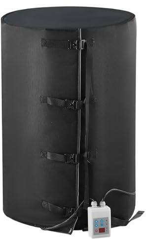 VEVOR Chauffe-fût en Métal, 1300 W, Bande Chauffante pour Baril 55 gallons, -17,78°C-62,78°C avec Thermostat Indépendant, Ceinture Chauffante de Fûts Graisse Haute Efficacité Tissu Oxford Imperméable