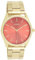 Oozoo - Timepieces Damen Uhr in Gold/Ziegelrot | Armbanduhr Damen mit Edelstahlarmband | Moderne Uhr für Frauen | Edle Analog Damenuhr in rund C11432 (40mm Gehäuse)