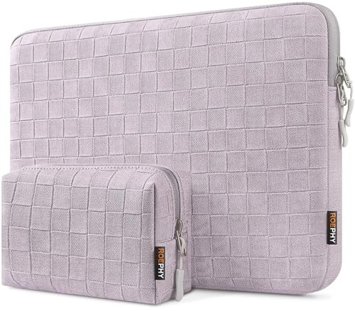 ROEPHY Housse Ordinateur 16 Pouces Imperméable Légèr Pochette PC Portable Compatible MacBook Pro 16 M3/M2/M1, Dell XPS, HP Pavilion/Envy, Lenovo ThinkPad, Violet