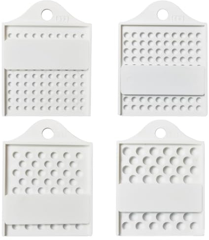 Juego de 4 platos de silicona blanca/negro, colección de cuentas, organizador de joyas, charola de cuentas de moda, juego de herramientas de joyería