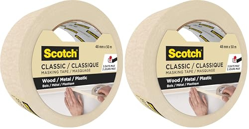 Scotch Abdeckband Classic, 48 mm x 50 m (Packung mit 2)