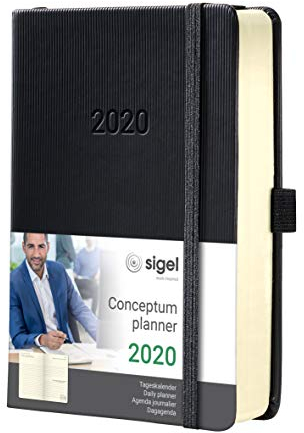 SIGEL C2010 Tageskalender 2020, ca. A5, schwarz, Hardcover Conceptum - weitere Modelle