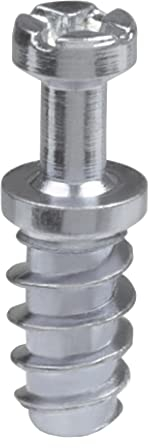 Amig - Exzentrischer Bolzen | Ø 6 x 15,5 mm | Möbelmontage mit Sternschraube | Ideal für Regale & Möbelverbindung | Verzinkter Stahl, silber, Ø6 x 15,5 mm, Legierter Stahl