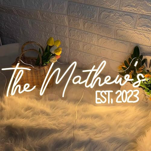 YINYIFANS Custom neon sign Leuchtschild personalisiert-Neon schild, Customisable Wanddekoration, Hochzeit Schlafzimmer Geburtstag Ball Party Name Familie Zimmer Spiel Shop Zeichen Geschenk, farbig